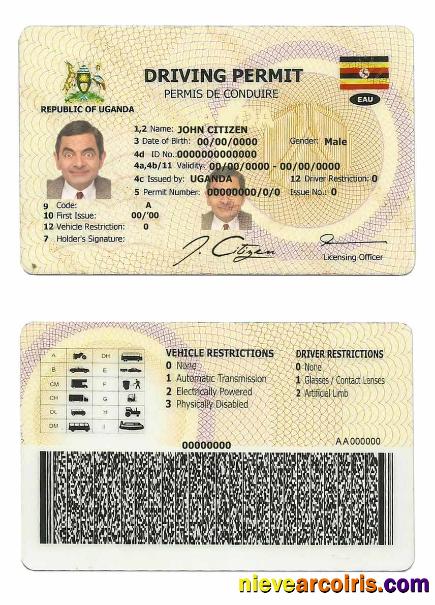 Uganda driving license